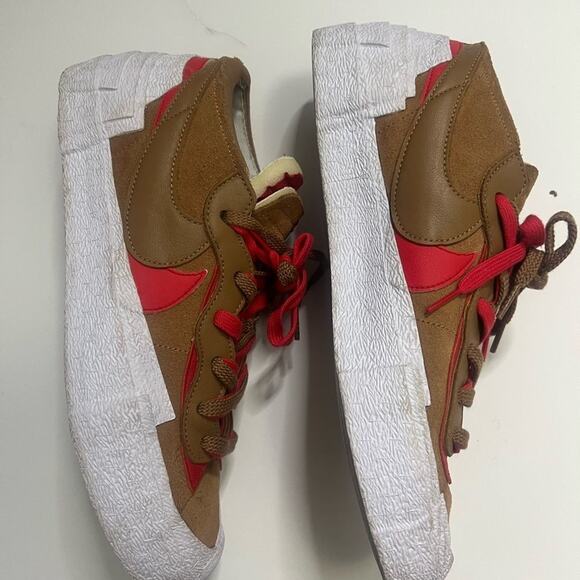 NIKE SACAI BLAZER LOW BRITISH TAN DD1877-200 SNEAKER SIZE‎ 12 - Picture 8 of 9
